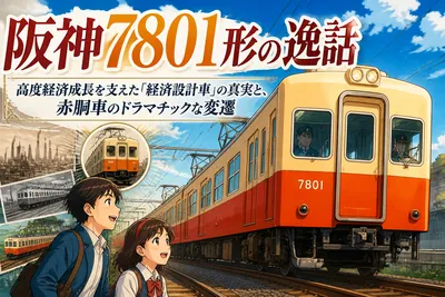 阪神7801形の逸話：高度経済成長を支えた「経済設計車」の真実と、赤胴車のドラマチックな変遷