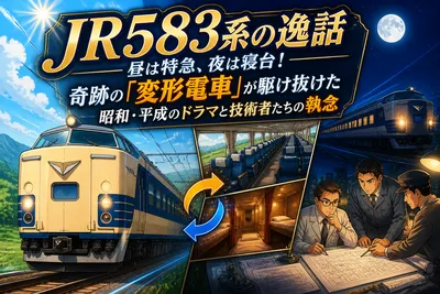 JR583系の逸話：昼は特急、夜は寝台！奇跡の「変形電車」が駆け抜けた昭和・平成のドラマと技術者たちの執念