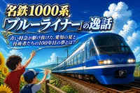 名鉄1000系「ブルーライナー」の逸話：青い特急が駆け抜けた、愛知の夏と技術者たちの100年目の夢とは？