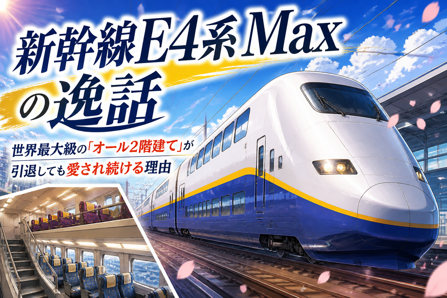 新幹線E4系Maxの逸話:世界最大級の「オール2階建て」が引退しても愛され続ける理由