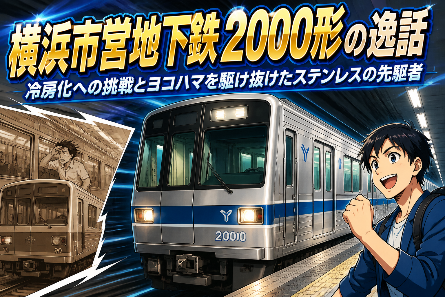 横浜市営地下鉄2000形の逸話:冷房化への挑戦とヨコハマを駆け抜けたステンレスの先駆者