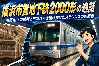 横浜市営地下鉄2000形の逸話：冷房化への挑戦とヨコハマを駆け抜けたステンレスの先駆者