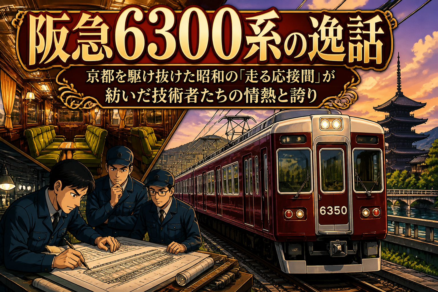 阪急6300系の逸話:京都を駆け抜けた昭和の「走る応接間」が紡いだ技術者たちの情熱と誇り